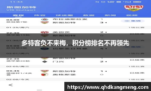 多特客负不来梅，积分榜排名不再领先